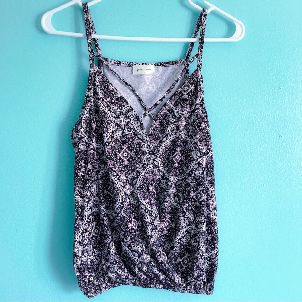 Strappy front tank top